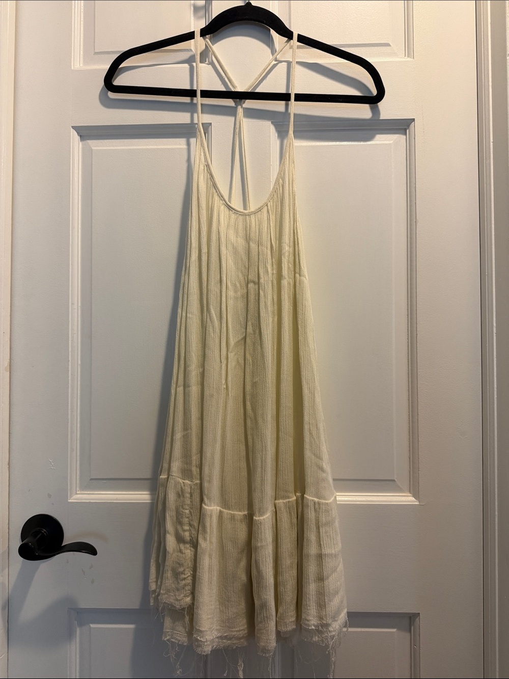 Urban Outfitters Cream Gauzy Midi Sundress